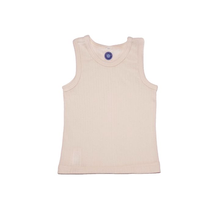 Hovedbilde Cosilana singlet ull/silke/bomull natur