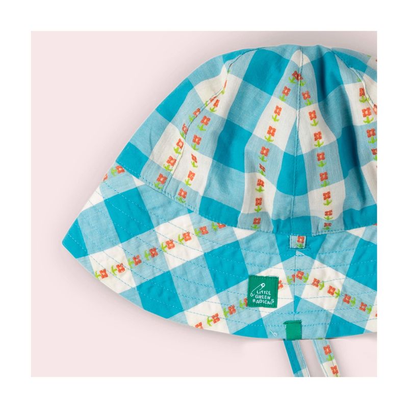 Little Green Radicals solhatt ruter - 3-5 år
