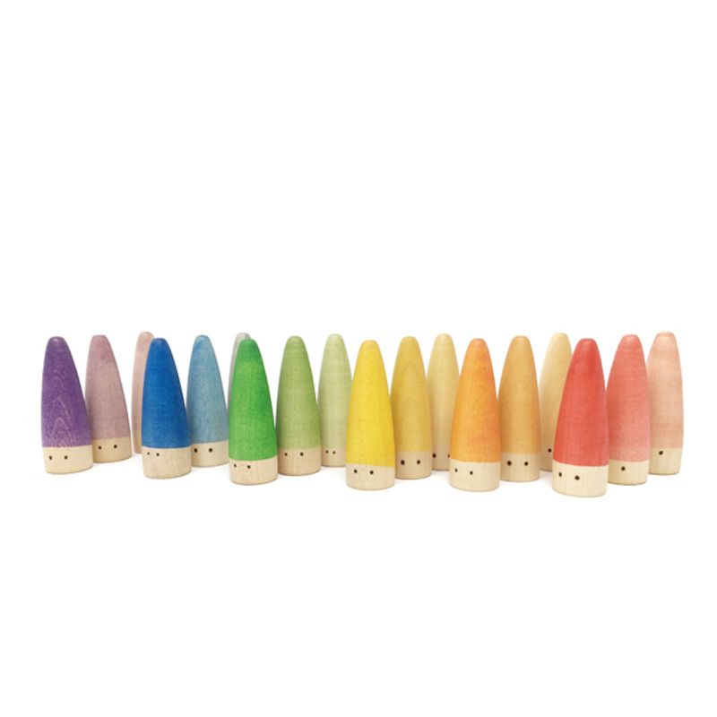 Grapat trefigurer 18 stk spiss hatt