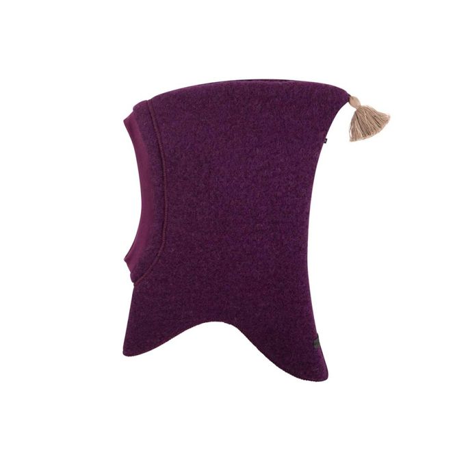 Hovedbilde Pure Pure balaklava kokt ull lilla med dusk