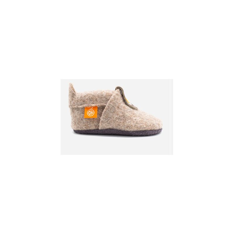 Orangenkinder ulltøfler rev beige - str. 20-26