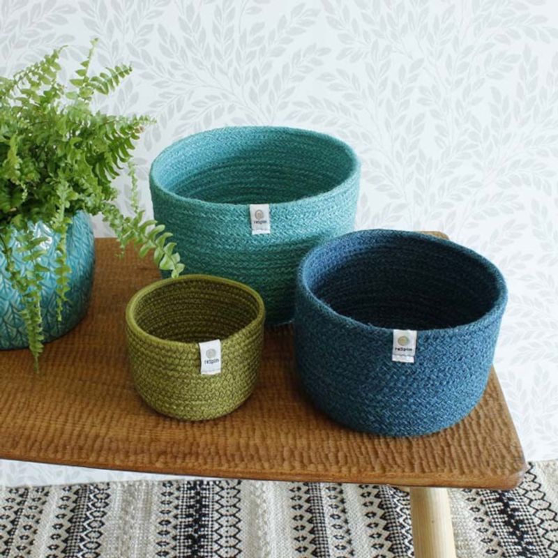 ReSpiin 3 stk. kurver i jute ocean