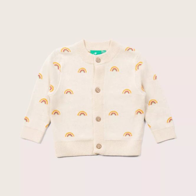 Hovedbilde Little Green Radicals cardigan regnbuer - 7/8 år