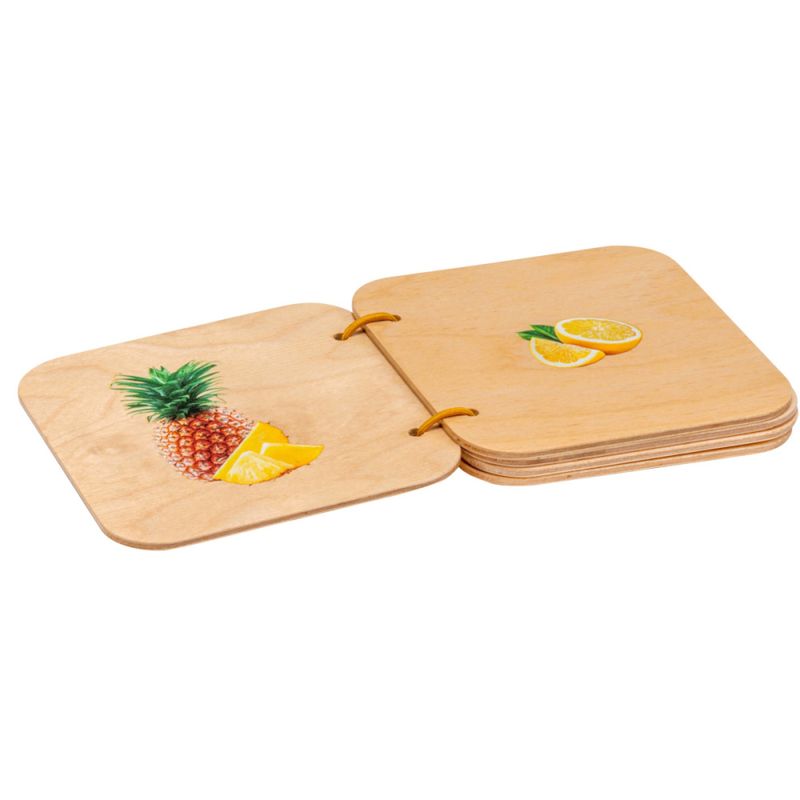 Nienhuis Montessori småbarnsbok i tre - frukt