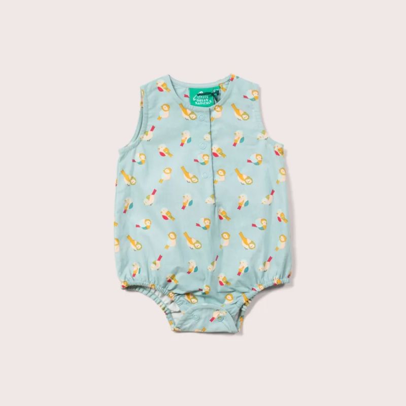 Little Green Radicals romper lyseblå med fugler