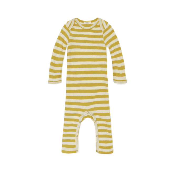 Hovedbilde Petit by Basics heldrakt ull striper gul/hvit