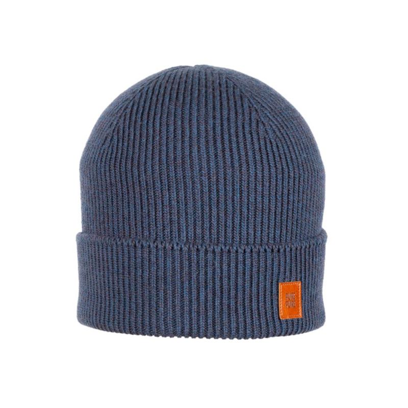 Pure Pure blå topplue ull/silke/bomull Dark Denim