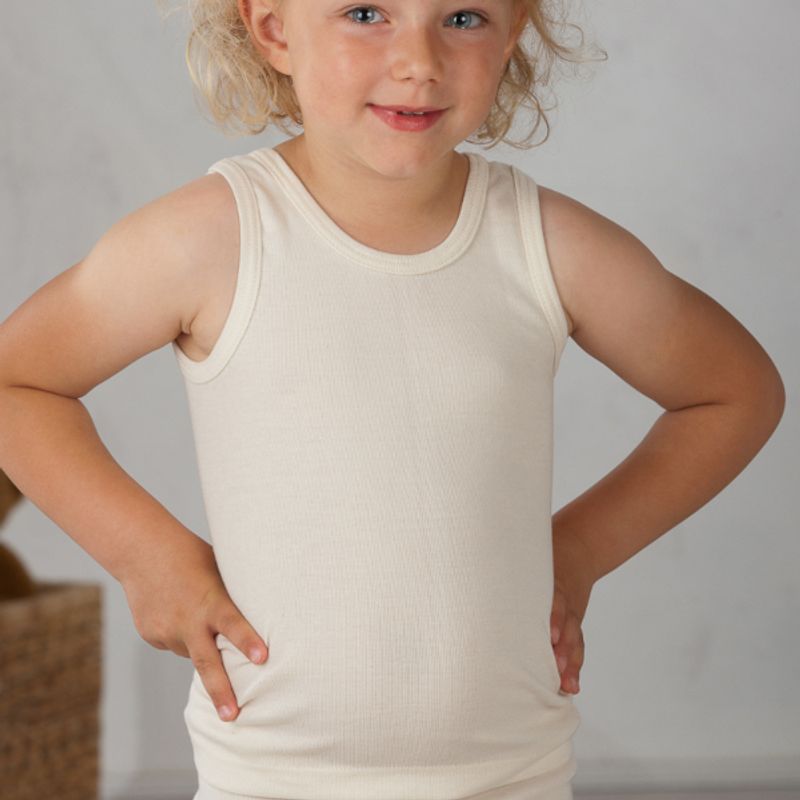 Cosilana singlet ull/silke natur