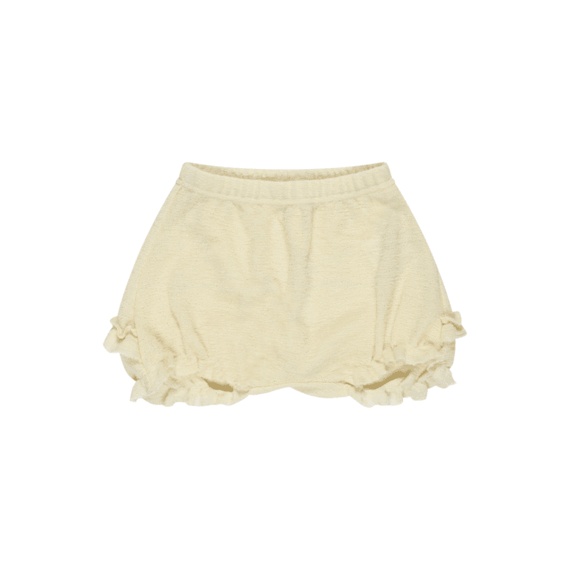 Petit by Basics babyshorts i ull med blonder natur