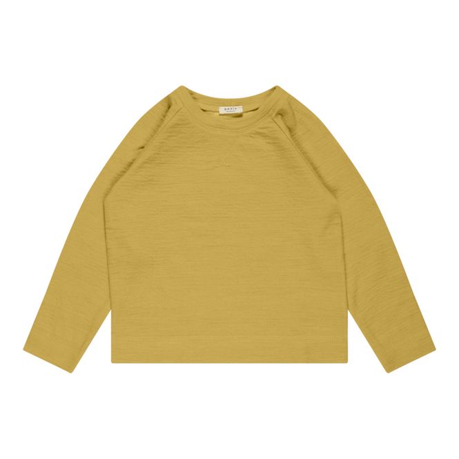 Hovedbilde Petit by Basics  gul genser ull med bomull inni 
