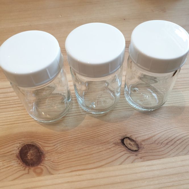 Hovedbilde Glasskrukker til akvarellmaling 3 stk.