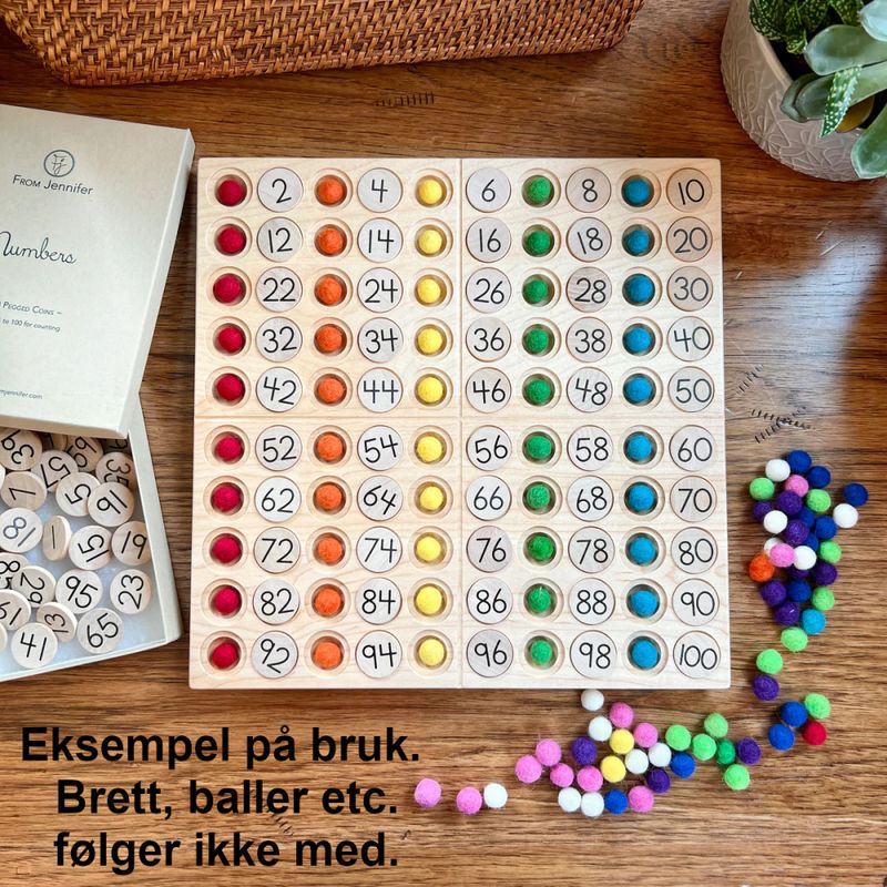 Treasures From Jennifer brikker TALL 1-100 til hundrebrett