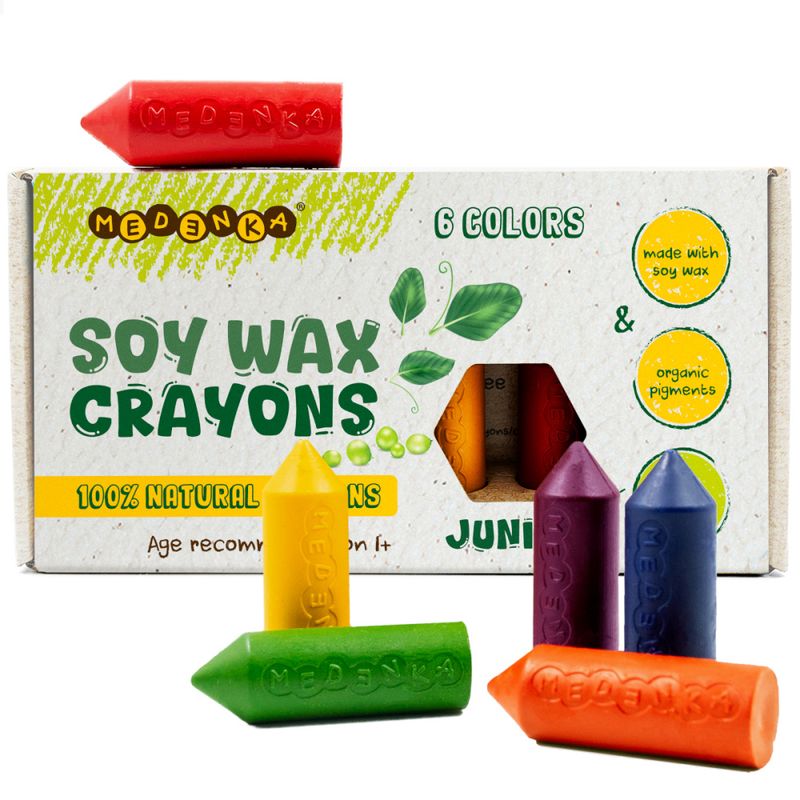 Medenka fargestifter soyavoks junior 6-pk.