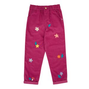 Hovedbilde Frugi kordbukser med blomster rosalilla