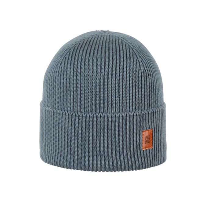Hovedbilde Pure Pure strikkelue ull/silke/bomull Storm Blue
