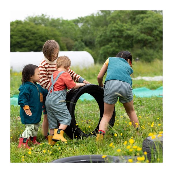 Little Green Radicals kortbukse seler stripete bl&aring;