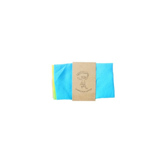 Hovedbilde Laura's Play Cotton lekestoff mini regnbue 50x50 ...