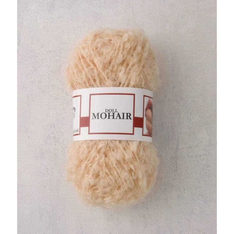Mohairbouclé til dukkehår - velg farge