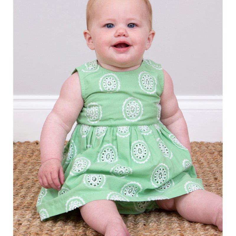 Kite babykjole med bloomer grønn