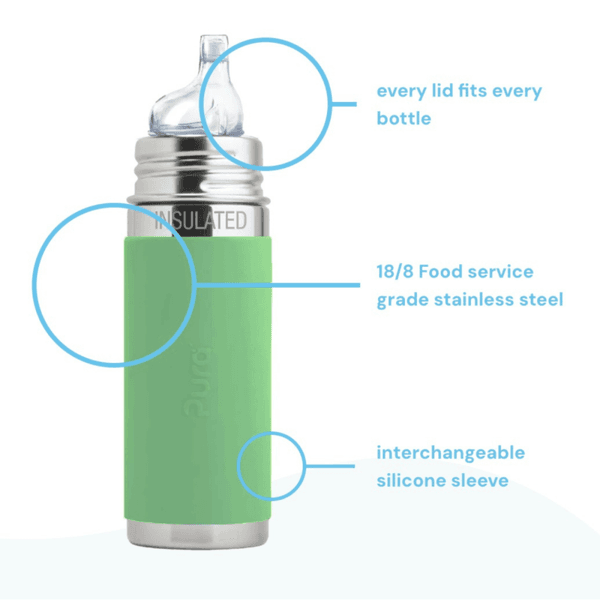 Pura Kiki® flaske baby stål rev 325 ml